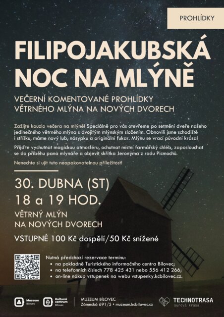Filipojakubská noc na mlýně