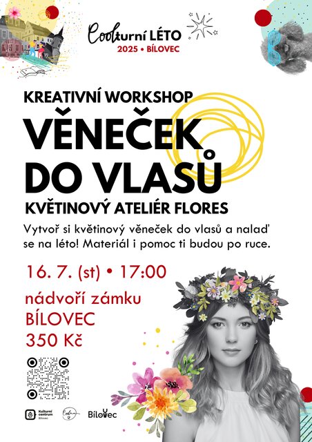  VĚNEČEK DO VLASŮ, KREATIVNÍ WORKSHOP • COOLturní léto 2025