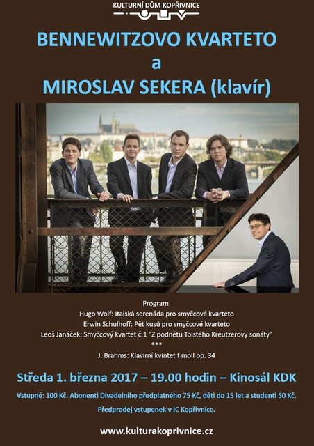 Bennewitzovo kvarteto a Miroslav Sekera (klavír)