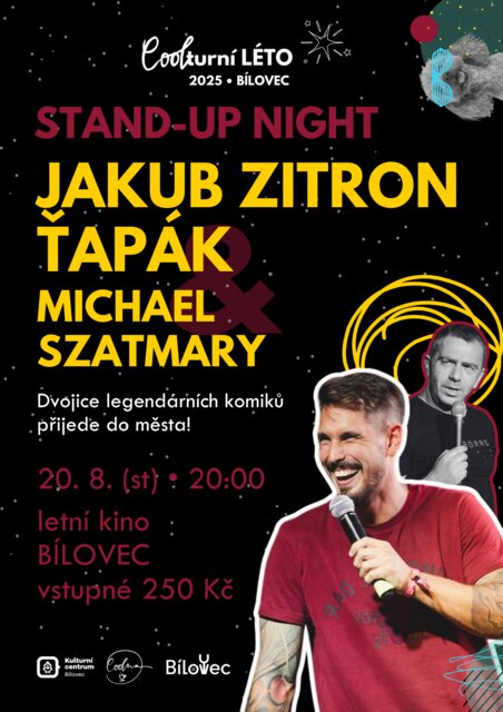 STAND-UP NIGHT: Jakub ZITRON Ťapák & Michael Szatmary