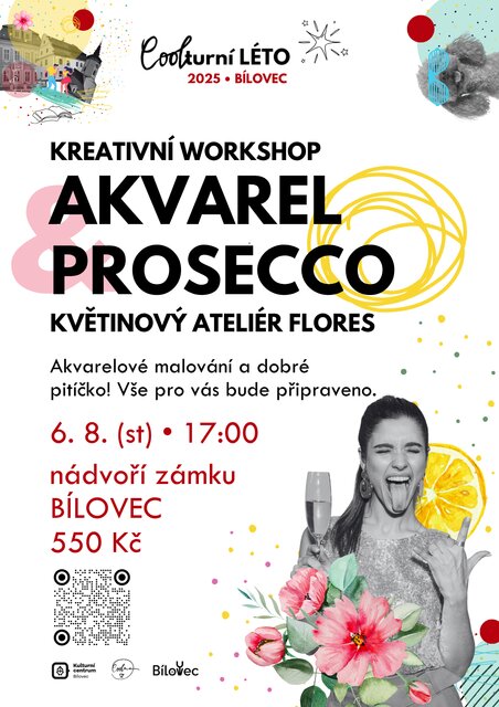 AKVAREL & PROSECCO, KREATIVNÍ WORKSHOP • COOLturní léto 2025