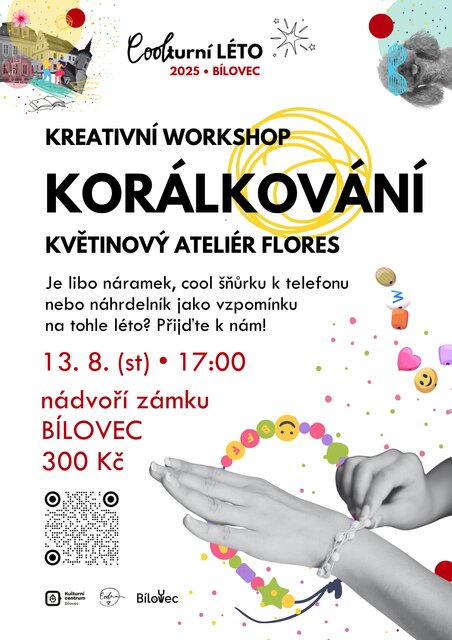  KORÁLKOVÁNÍ, KREATIVNÍ WORKSHOP • COOLturní léto 2025