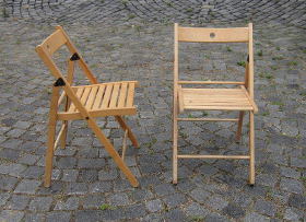 Skládací dřevěné židlicky