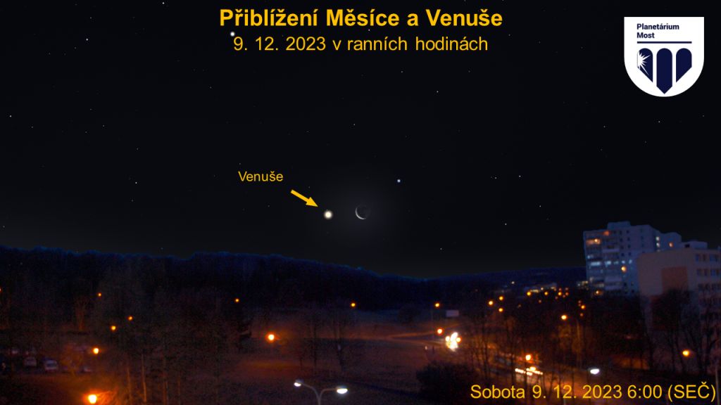 Přiblížení Měsíce a Venuše