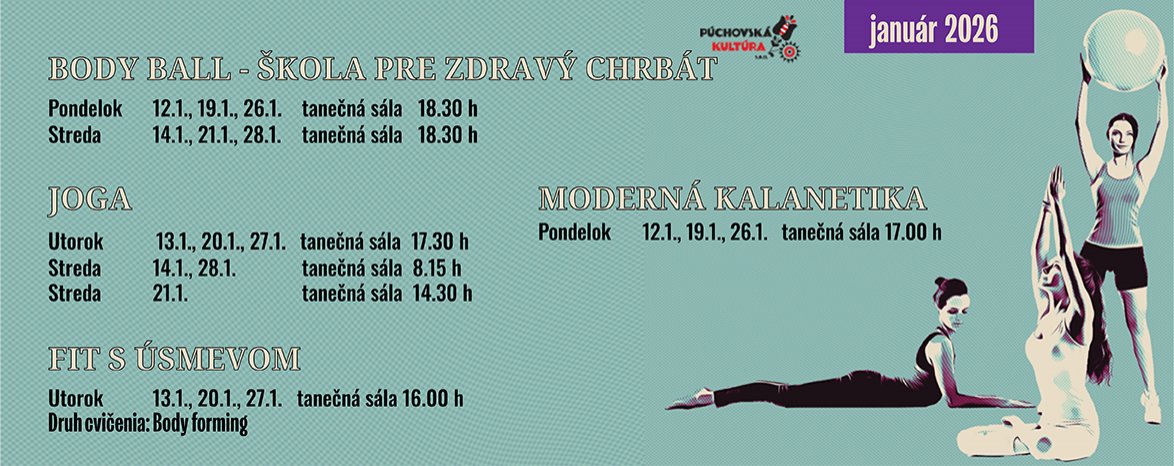Pohybové kurzy JANUÁR 2026