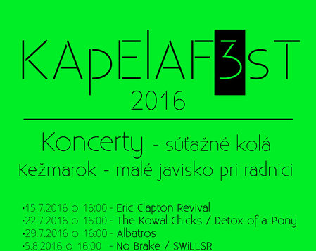 KAPELAF3ST 2016 - Súťažné kolá