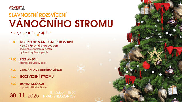 Slavnostní rozsvícení vánočního stromu 2025 / 1. adventní týden