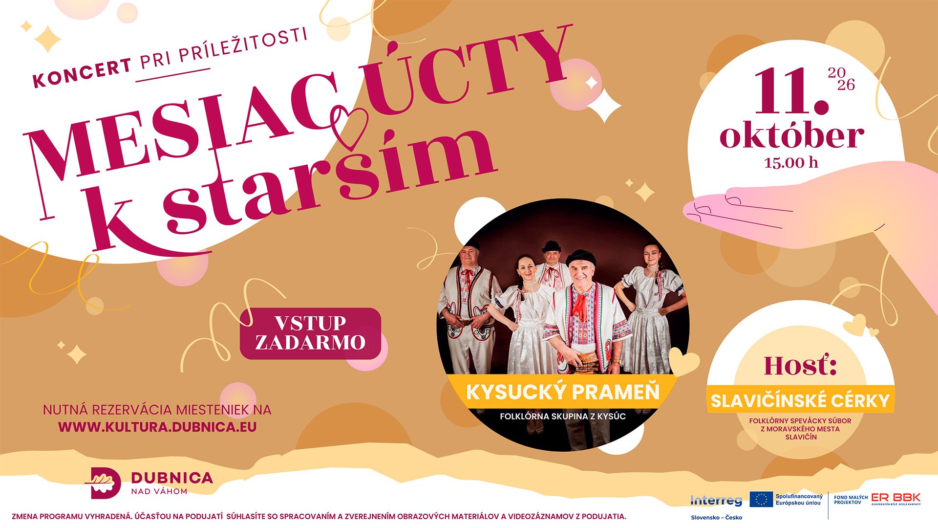 Koncert pri príležitosti mesiaca úcty k starším: Kysucký prameň