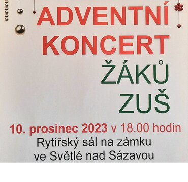 Adventní koncert žáků ZUŠ