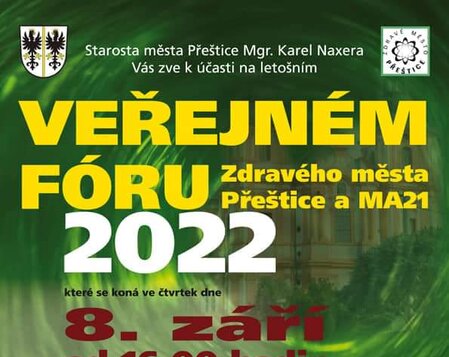 Veřejné fórum Zdravého města Přeštice a MA21 2022