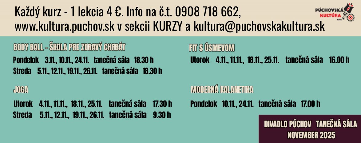 POHYBOVÉ KURZY - NOVEMBER 2025