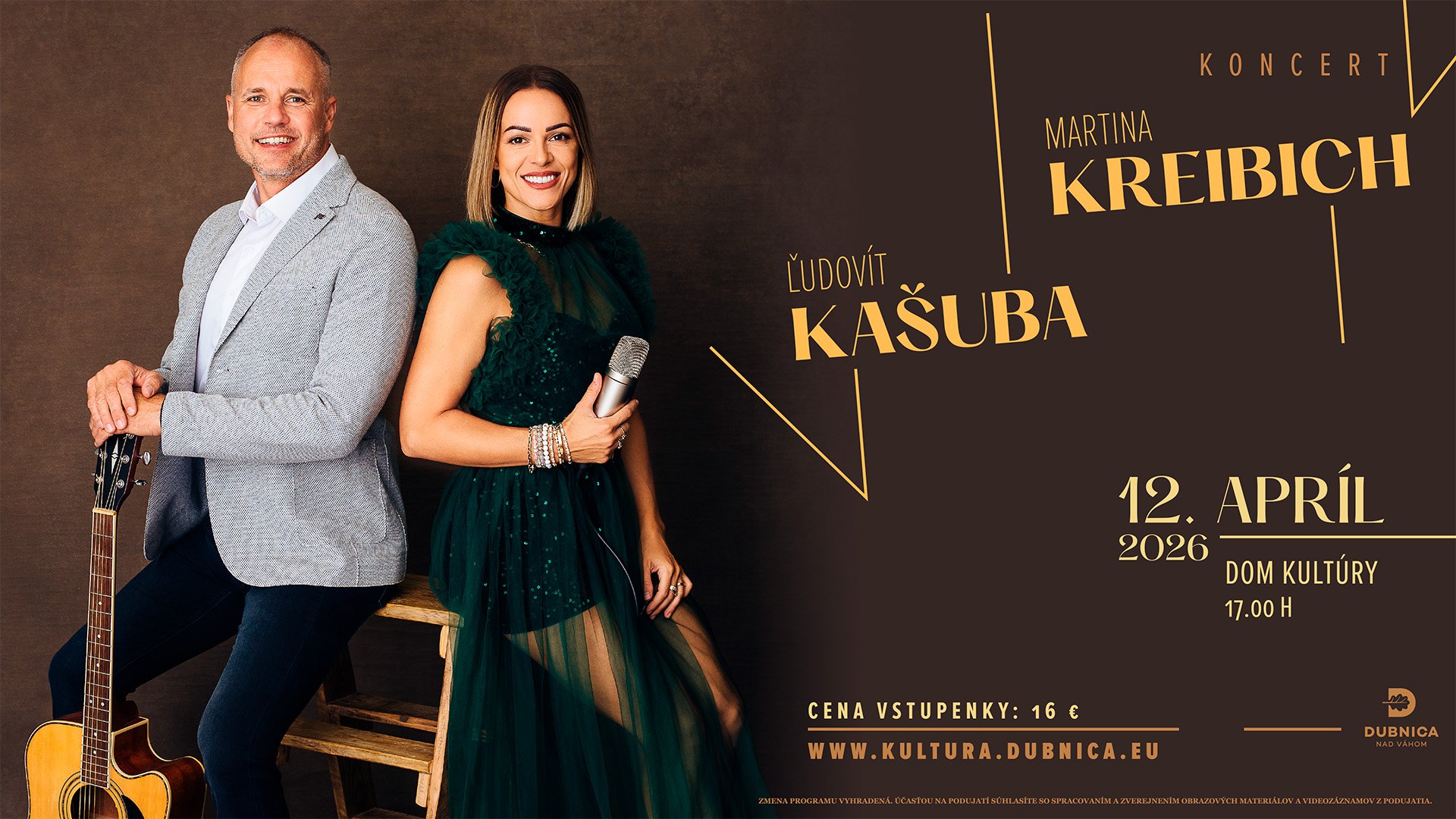 Koncert Ľudovít Kašuba & Martina Kreibich