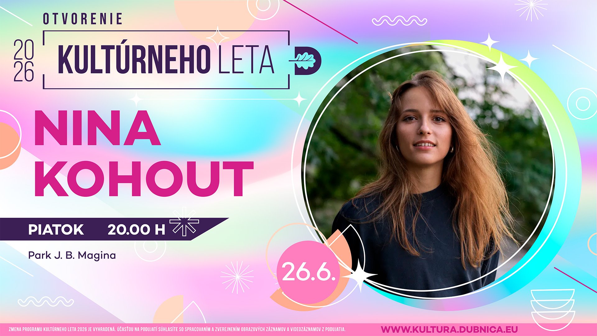Otvorenie kultúrneho leta s Ninou Kohout