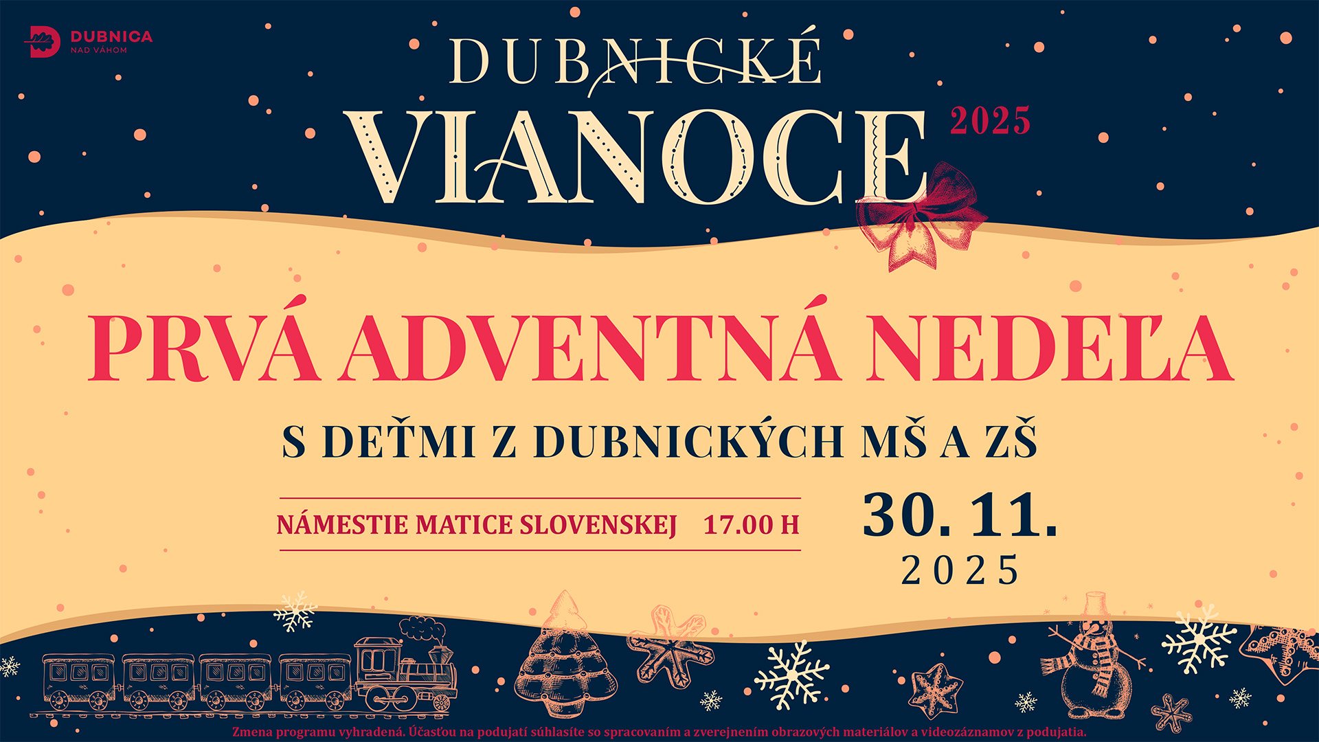 Prvá adventná nedeľa s deťmi z dubnických MŠ a ZŠ