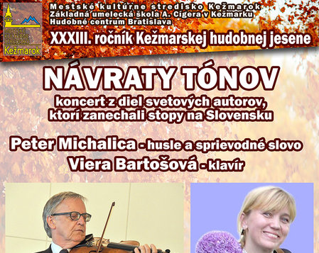 Návraty tónov - XXXIII. ročník Kežmarskej hudobnej jesene 