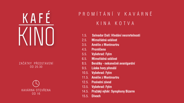 Kafé Kino program 1.-15.5.2022