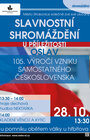 Slavnostní shromáždění u příležitosti 105. výročí vzniku ČSR