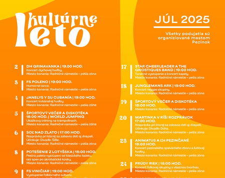 KULTÚRNE LETO 2025 - JÚL