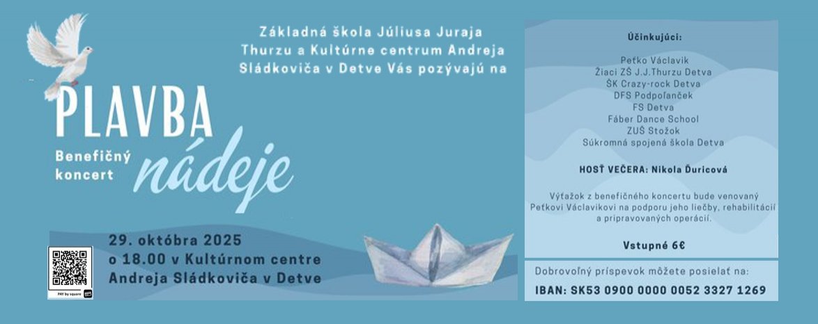 BENEFIČNÝ KONCERT - PLAVBA NÁDEJE
