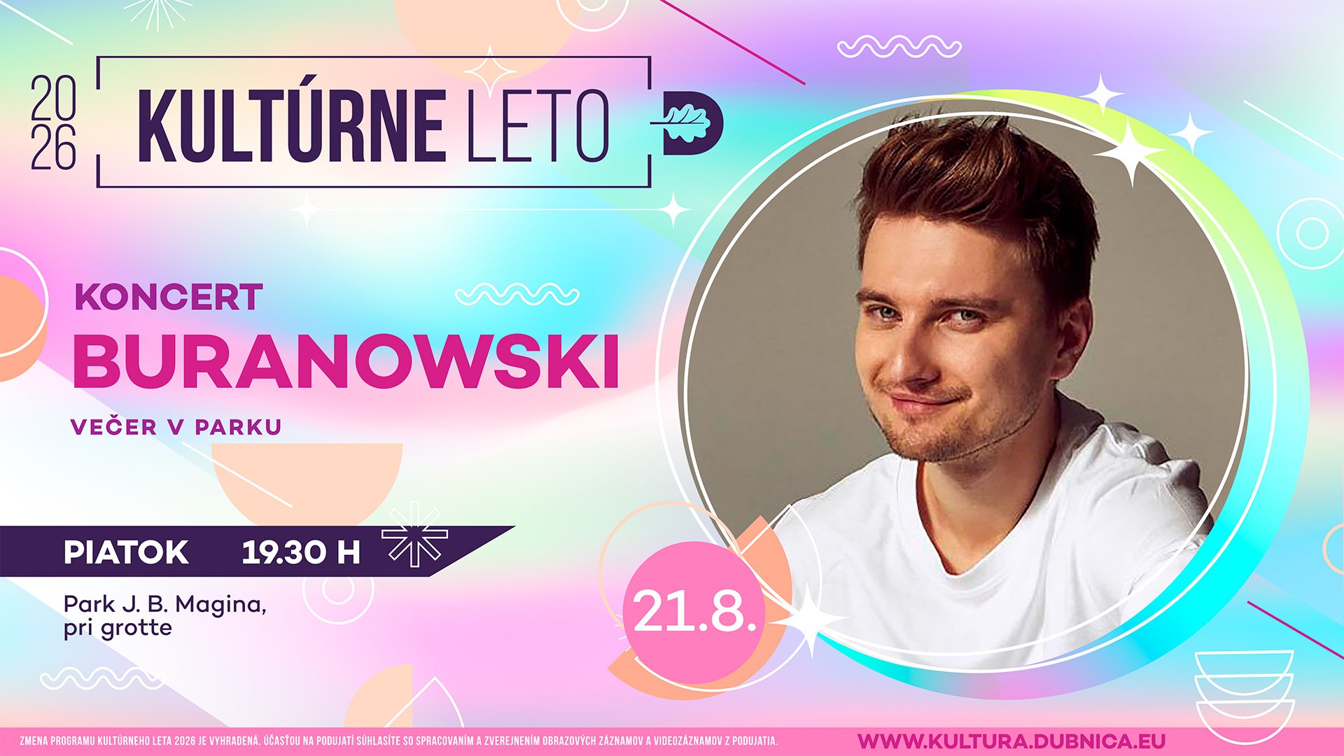 VEČER V PARKU: KONCERT TOMÁŠA BURANOWSKÉHO