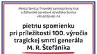 Pietna spomienka pri príležitosti 100. výročia tragickej smrti M.R.Štefánika