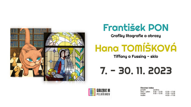 František PON (obrazy) a Hana Tomíšková (vitráže)