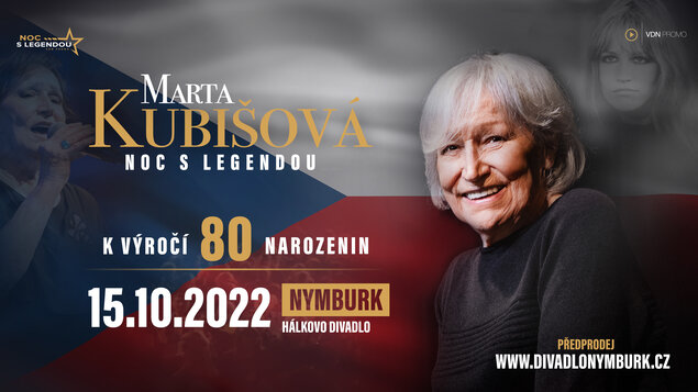 Noc s legendou s Martou Kubišovou - k výročí 80. narozenin