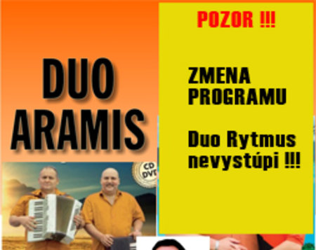 Duo Rytmus a Duo Aramis - POZOR ZMENA !!!