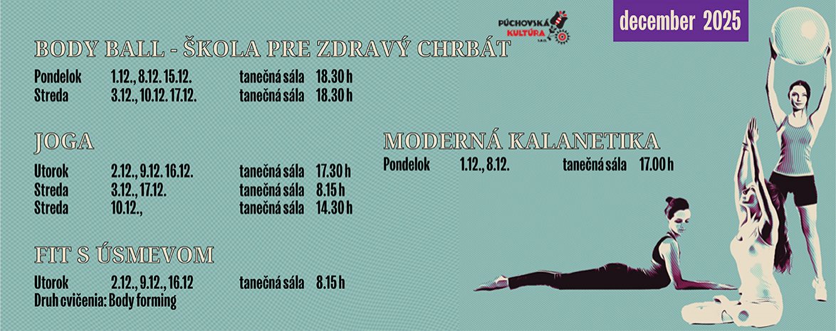 Pohybové kurzy DECEMBER 2025