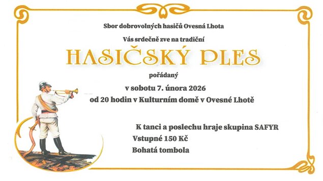 Hasičský ples v Ovesné Lhotě