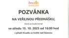 pozvánka na veřejnou přednášku