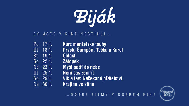 Biják vstupné 100 Kč