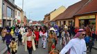 Fašanková obchůzka v Uherském Brodě folklorních souborů Olšava, Oldšava, Jakub a Olšavěnka
