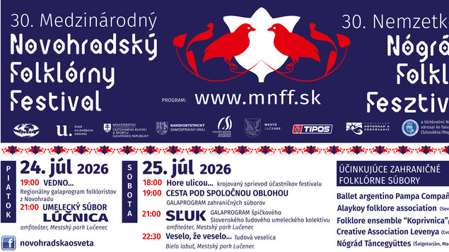 30. Medzinárodný Novohradský Folklórny Festival - jednodňová vstupenka